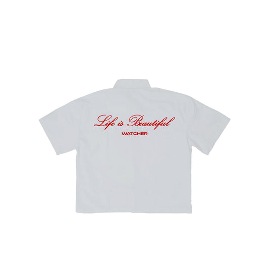 WHT POLO (BOXY CROPPED)